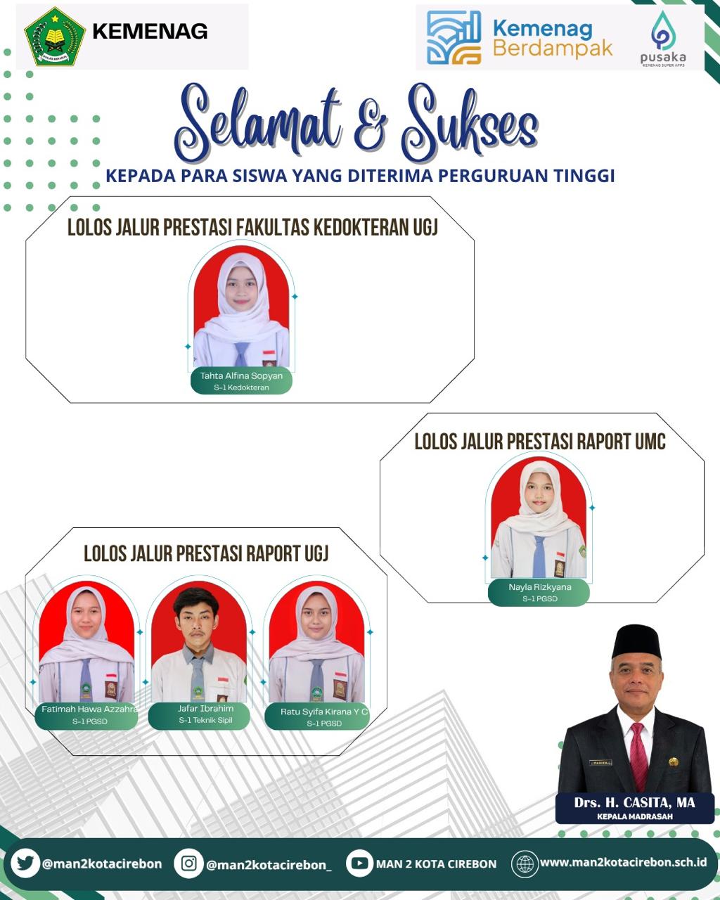 SISWA/I YANG DITERIMA DI PTN JALUR PRESTASI